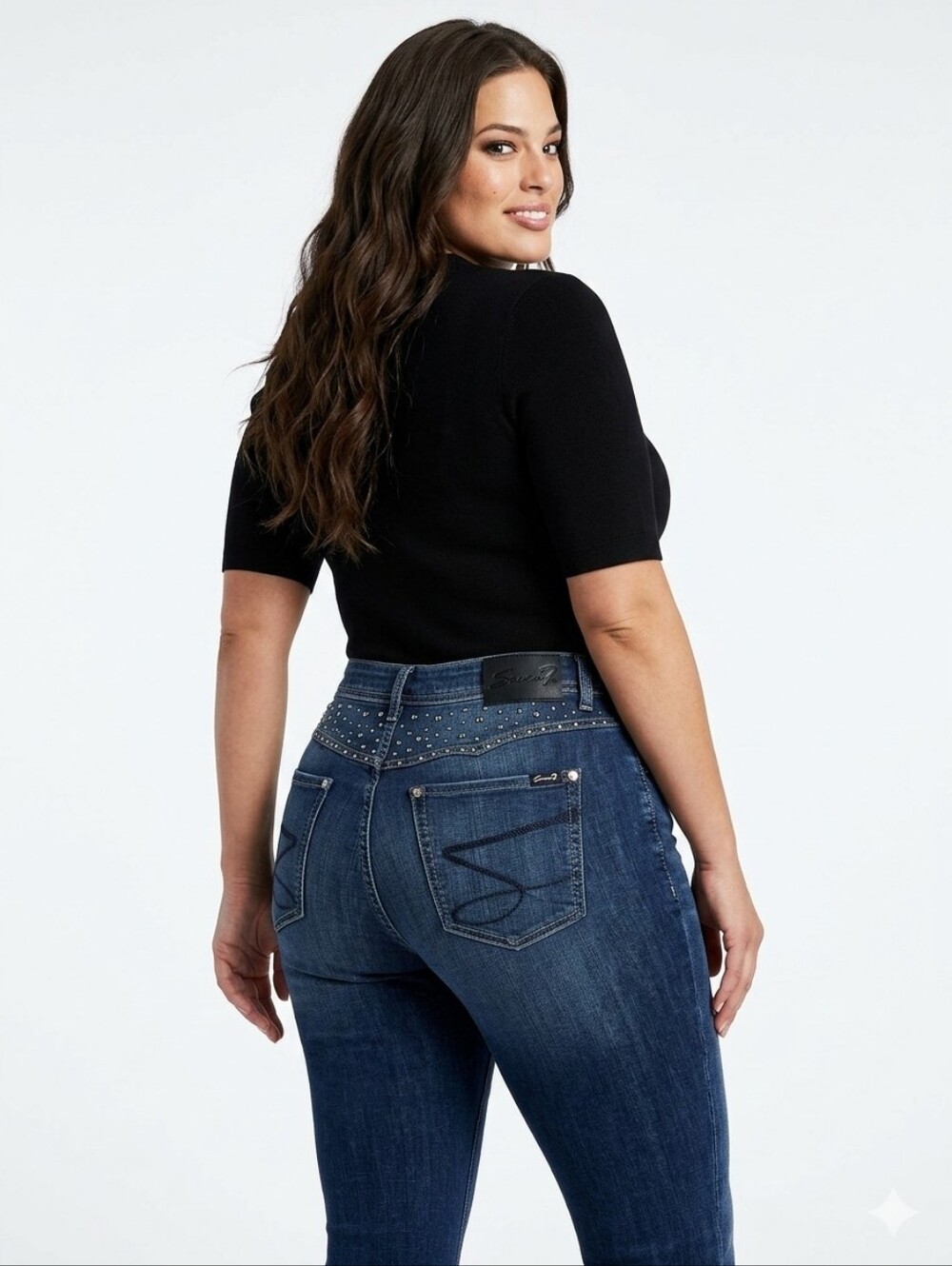 Seven7 Bootcut Studded Yoke Jeans - Plus Size 24 NEW!